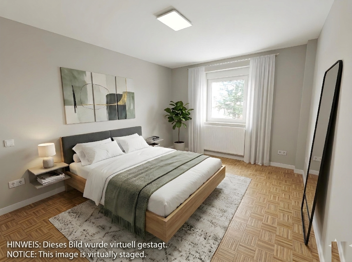 Schlafzimmer staged
