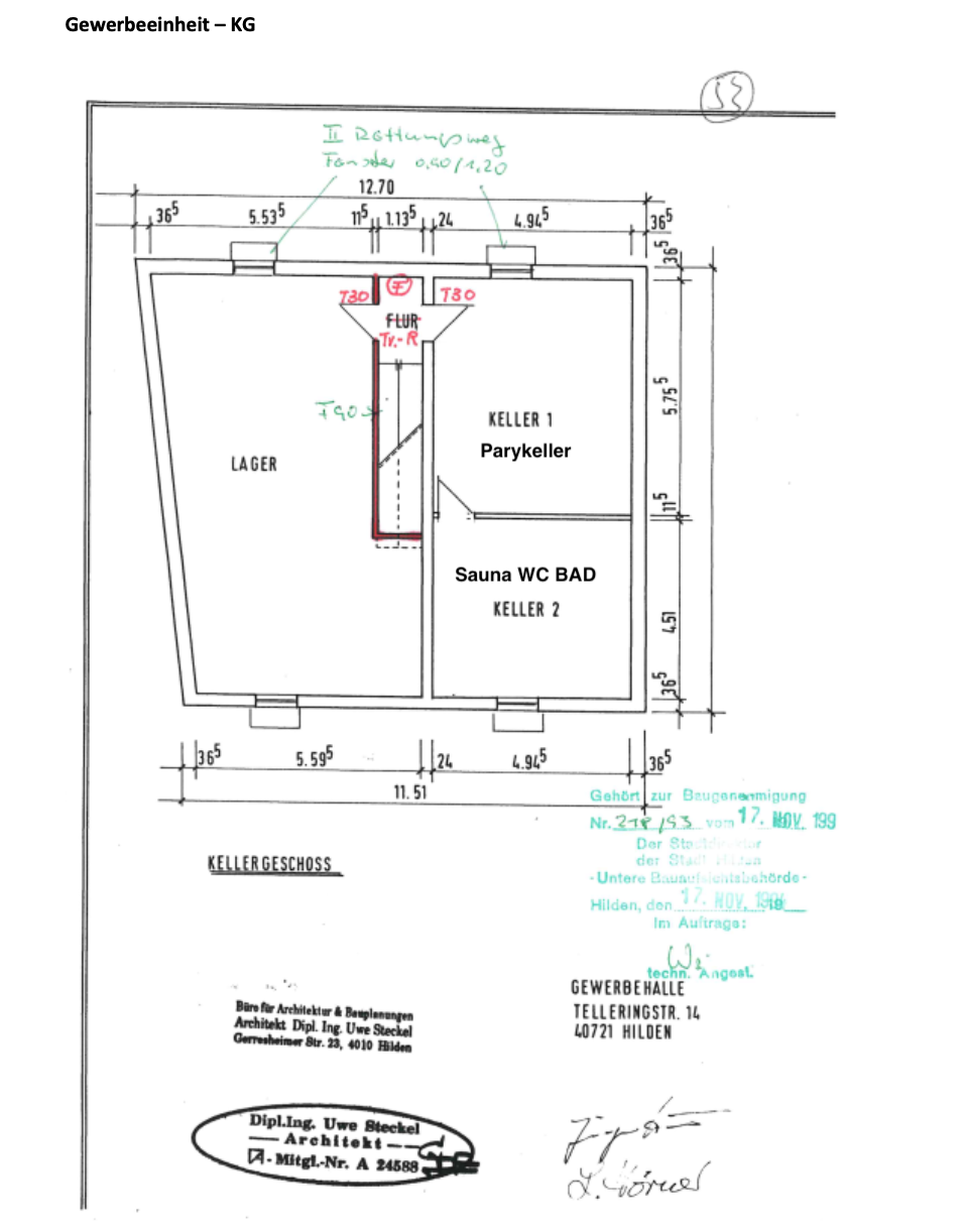 Grundriss KG Gewerbe